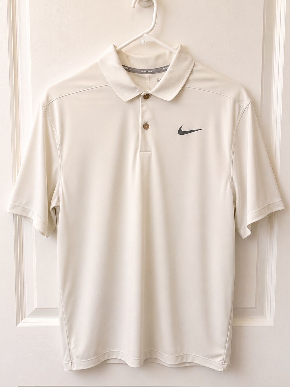 Nike Gold Dri-FIT Polo Shirt in White